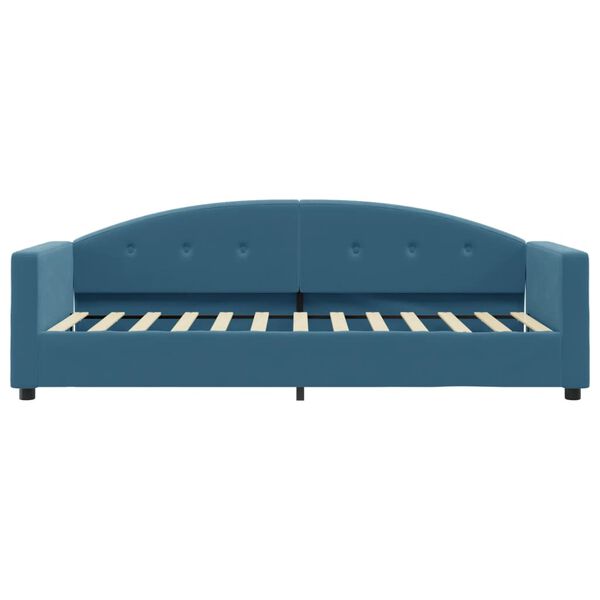 vidaXL Dnevni krevet s madracem plavi 80 x 200 cm baršunasti