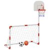vidaXL Dječji nogometni i ko&scaron;arka&scaron;ki set s loptama 98 x 50 x 70 cm