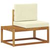 vidaXL Set vanjskih sofa s jastukom 2 pcs Prirodna