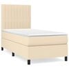 vidaXL Krevet s oprugama i madracem krem 90 x 190 cm od tkanine