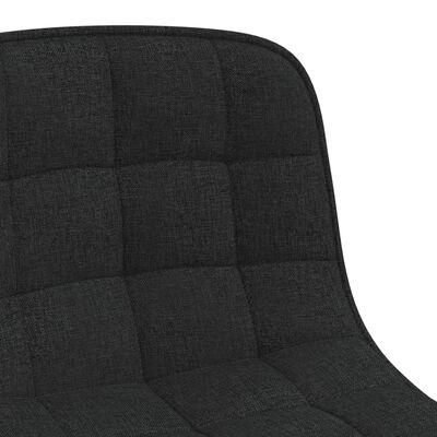 vidaXL Okretne blagovaonske stolice od tkanine 2 kom crne