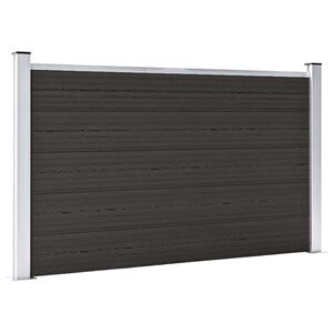 vidaXL Panel za ogradu WPC 180 x 105 cm crni