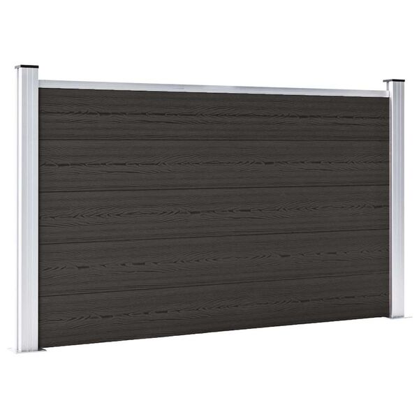 vidaXL Panel za ogradu WPC 180 x 105 cm crni