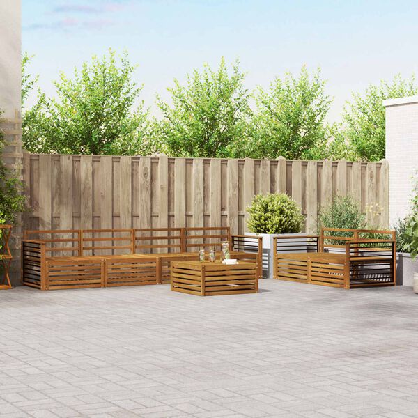 vidaXL Set vanjskih sofa 7 pcs Prirodna