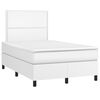 vidaXL Krevet box spring s madracem bijeli 120x190 cm od umjetne kože
