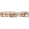 vidaXL Set vanjskih sofa 6 pcs Prirodna Čvrsto drvo akacije