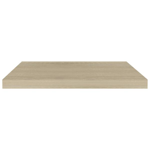 vidaXL Plutajuće zidne police 2 kom boja hrasta 60 x 23,5 x 3,8 cm MDF