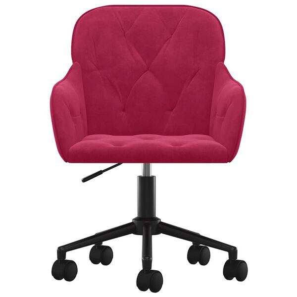 vidaXL Okretne blagovaonske stolice 2 kom crvena boja vina bar&scaron;unaste