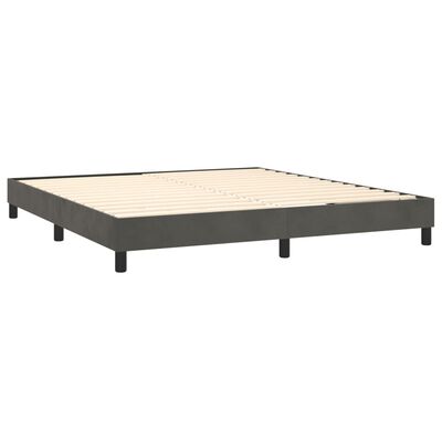 vidaXL Okvir za krevet s oprugama tamnosivi 180x200 cm baršunasti
