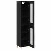vidaXL Highboard 2 pcs Crni hrast Stakl
