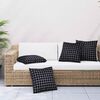 vidaXL Jastučići za raspr&scaron;enje Kockasto 4 pcs Crna Karirana 40 x 40 cm