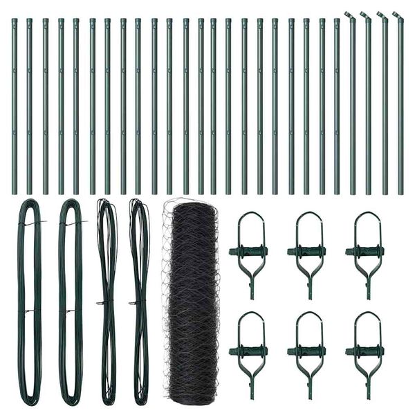 vidaXL Stup za ogradu Siva 50 x 0,6 m (mreža od 50 mm) Čelik i PVC