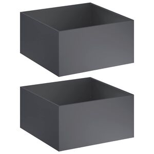 vidaXL Vrtna saksija 2 kom. Antracit 100 x 100 x 40 cm Čelična vrata