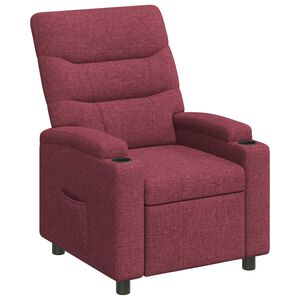 vidaXL Naslonjač Vinska crvena 75 x 95 x 103 cm Tkanina