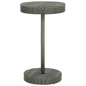 vidaXL Vrtni stol sivi 60,5 x 106 cm od poliratana