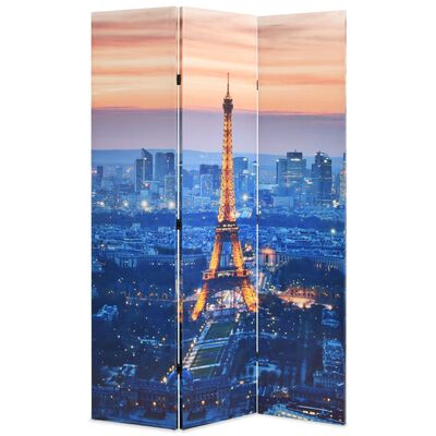 vidaXL Sklopiva sobna pregrada sa slikom Pariza noću 120 x 170 cm