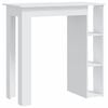 vidaXL Barski stol s policom bijeli 102x50x103,5 cm konstruirano drvo