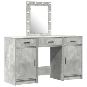 vidaXL Toaletni stol s vratima Siva 50 x 41 x 135 cm Konstruirano drvo
