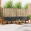 vidaXL Set vanjskih sofa s jastukom 7 pcs Prirodna i antracit