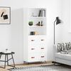 vidaXL Visoka komoda bijela 69,5x34x180 cm konstruirano drvo