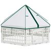 vidaXL Ograda za Pse s 6 Panoa 122 x 106,5 x 82 cm Plastika Bijela