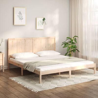 vidaXL Okvir za krevet od masivne borovine 180 x 200 cm bračni