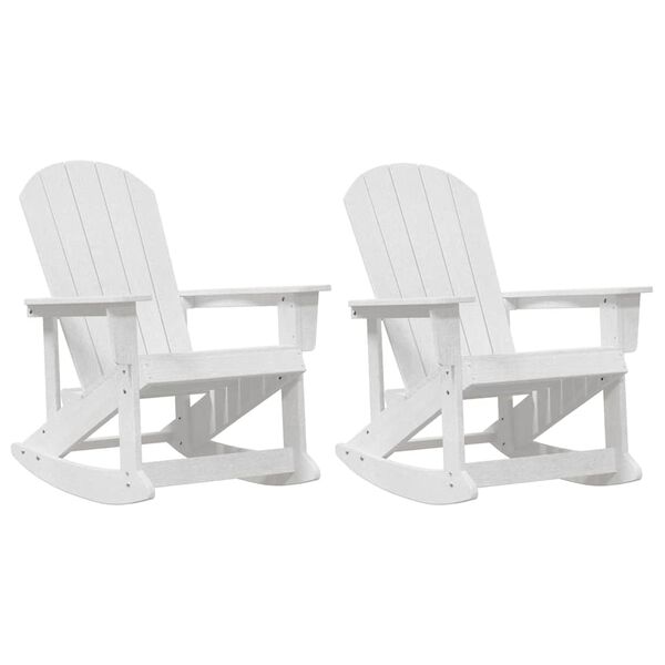 vidaXL Adirondack ljuljačke 2 pcs Bijelo HDPE