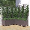 vidaXL Vrtna sadilica s re&scaron;etkom smeđa 120 x 120 x 136 cm PP