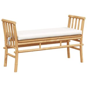 vidaXL Vrtna klupa 2 -Seater 110 x 38 x 65cm bambus Smeđa Pravokutni