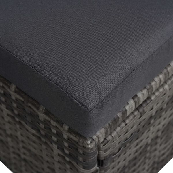 vidaXL 9-dijelna vrtna garnitura od poliratana s krovom antracit