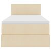 vidaXL Krevet s prostorom za pohranu s LED-om Krema 90 x 200 cm