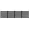 vidaXL Set ograde 699 x 186 cm WPC i aluminij Siva