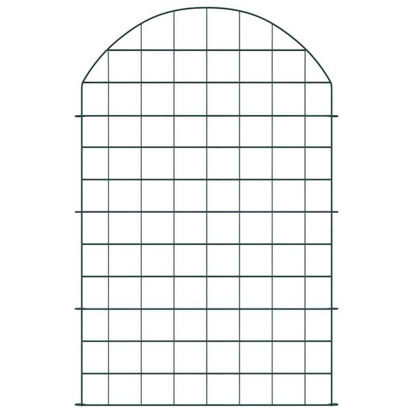 vidaXL Set ograde za ribnjak 8 pcs Zelena 50 x 80 cm Čelik