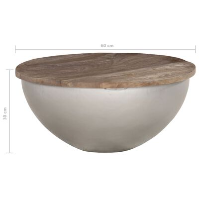 vidaXL Stolić za kavu u obliku zdjele Ø 60 cm od masivnog drva manga
