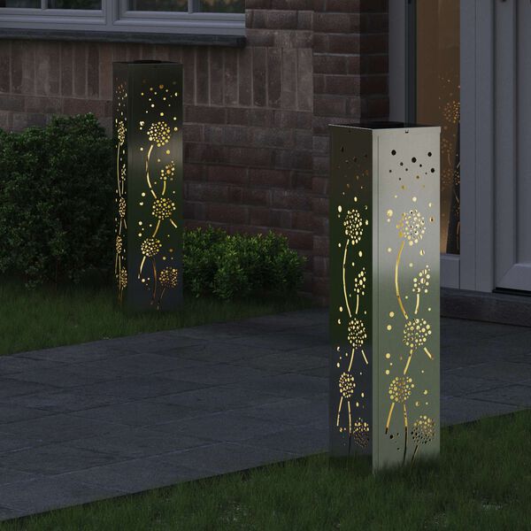 vidaXL Solarna LED svjetlost za stazu 2 pcs Rđa Galvanizirano