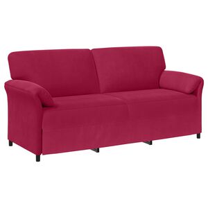 vidaXL Sofa za 3 osobe Vinska crvena 198 x 83 x 95 cm Bar&scaron;un