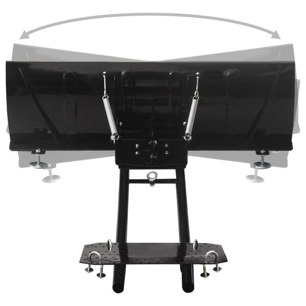 vidaXL Ralica za snijeg za ATV 115 x 38 cm crna