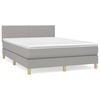 vidaXL Krevet box spring s madracem svjetlosivi 140x200 cm od tkanine