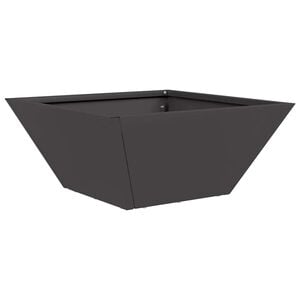 vidaXL Vrtna saksija Crna 35 x 35 x 15 cm Čelična vrata