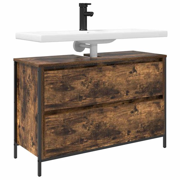 vidaXL Kupaonski ormarić za umivaonik s ladicama 90x34,5x60 cm