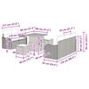 vidaXL Sjedeća garnitura za vrt 8 pcs Crna i Krema 80 x 80 x 71 cm