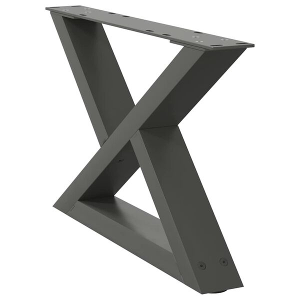 vidaXL Noge za klub stolić 2 kom antracit 50 x (30-31,3) cm čelik