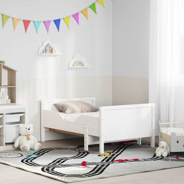 vidaXL Krevetna konstrukcija Bijelo 80 x 200 cm Čvrsto borovo drvo