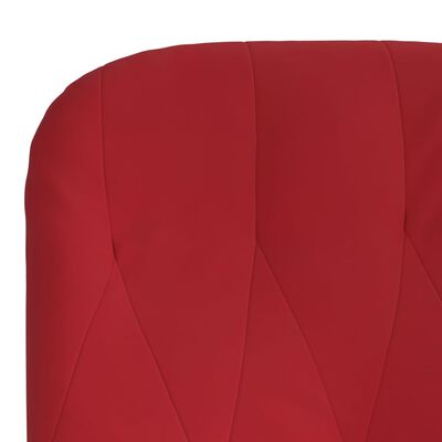 vidaXL Stolica za opuštanje crvena boja vina baršunasta