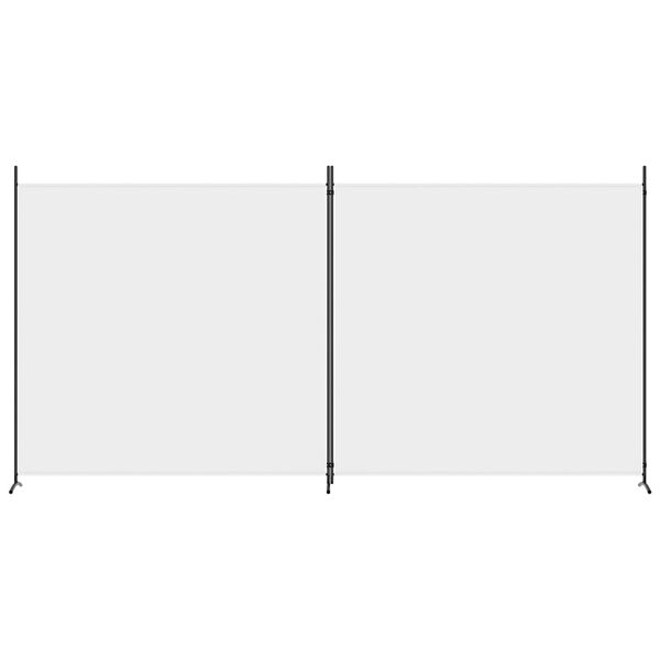vidaXL Sobna pregrada s 2 panela bijela 348 x 180 cm od tkanine
