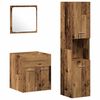 vidaXL Set namje&scaron;taja za kupaonicu 4 kom. Staro drvo 41 x 38,5 x 46 cm