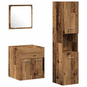 vidaXL Set namje&scaron;taja za kupaonicu 4 pcs Staro drvo Konstruirano drvo