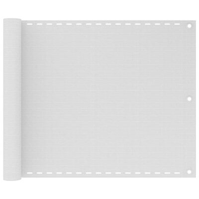 vidaXL Balkonski zastor bijeli 75 x 500 cm HDPE