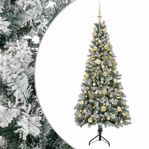 vidaXL Umjetno božićno drvce s kuglicom 120 cm 150 LED lampica