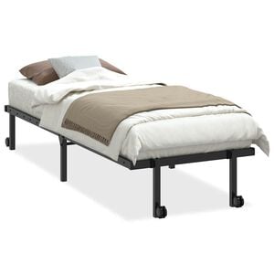 vidaXL Okvir kreveta bez madraca sklopivi crni 75x190 cm čelik